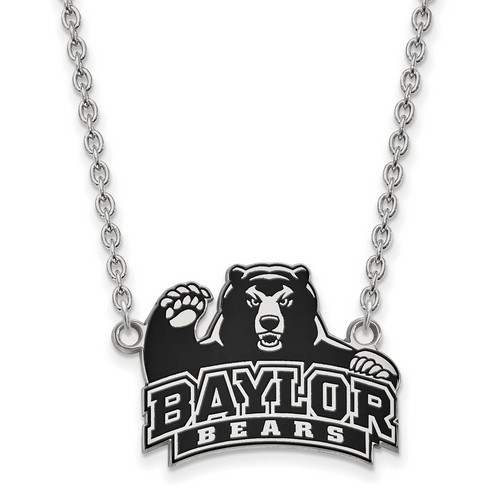Baylor University Bears Large Pendant Necklace in Sterling Silver 5.90 gr