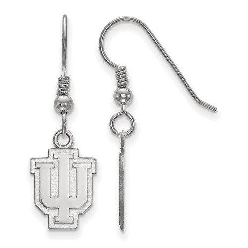 Indiana University Hoosiers Small Dangle Earrings in Sterling Silver 2.04 gr
