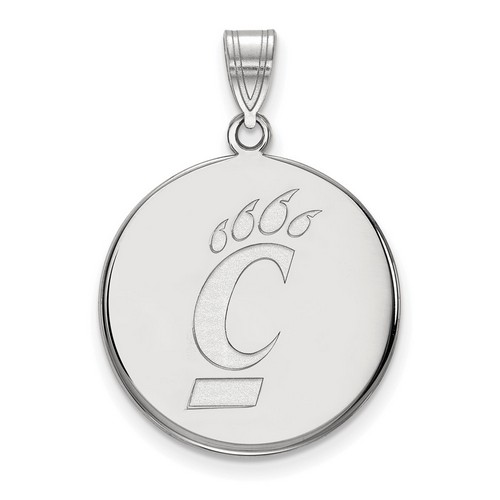 University of Cincinnati Bearcats Large Pendant in Sterling Silver 4.39 gr