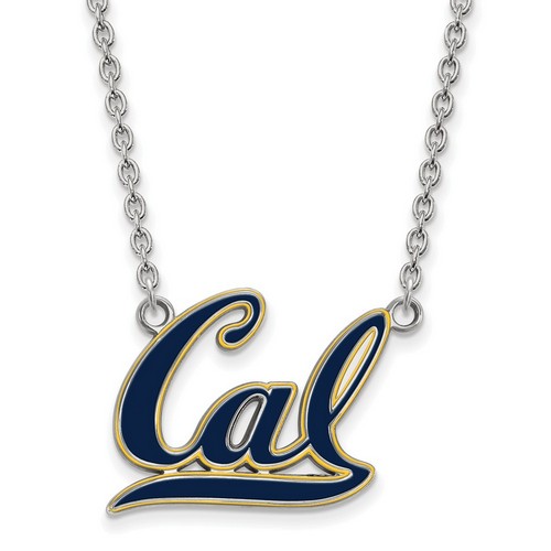 UC Berkeley California Golden Bears Pendant Necklace in Sterling Silver 5.67 gr