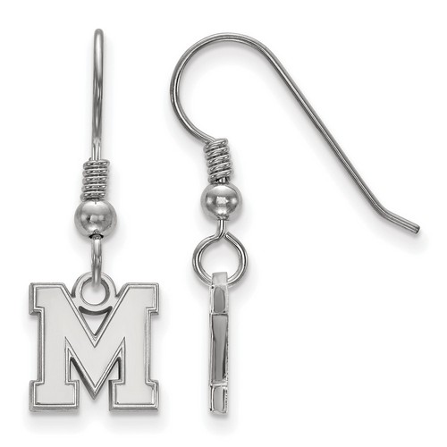 University of Memphis Tigers XS Dangle Earrings in Sterling Silver 1.44 gr