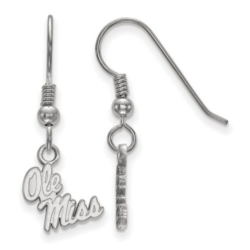 University of Mississippi Rebels XS Dangle Earrings in Sterling Silver 1.07 gr