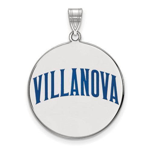 Villanova University Wildcats XL Disc Pendant in Sterling Silver 5.75 gr