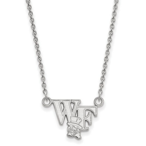 Wake Forest University Demon Deacons Small Pendant Necklace in Sterling Silver