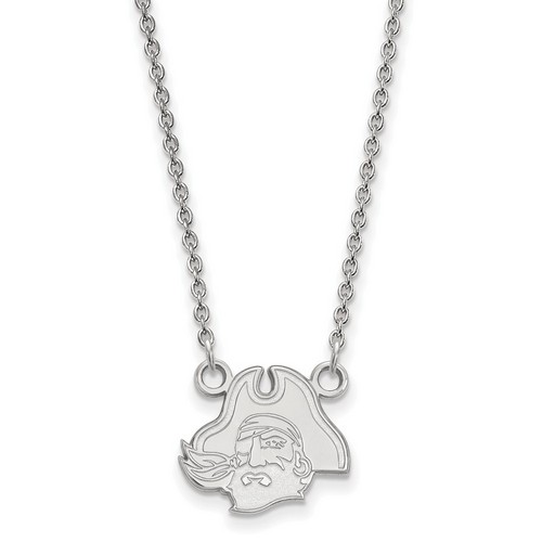 East Carolina University Pirates Small Sterling Silver Pendant Necklace 3.12 gr