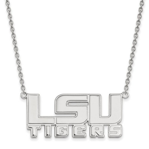 Louisiana State University LSU Tigers Sterling Silver Pendant Necklace 10.16 gr