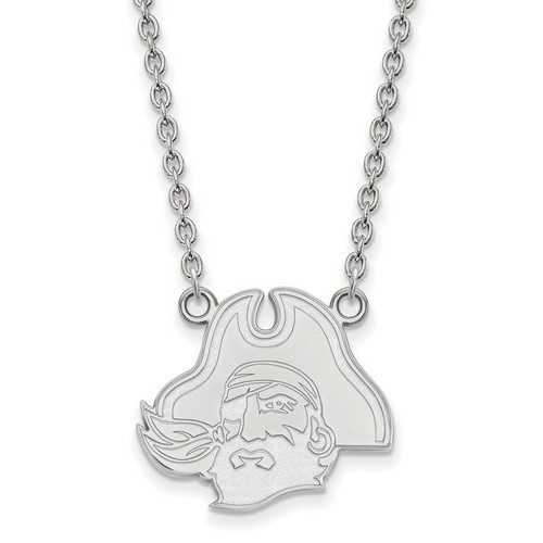 East Carolina University Pirates Large Sterling Silver Pendant Necklace 6.24 gr