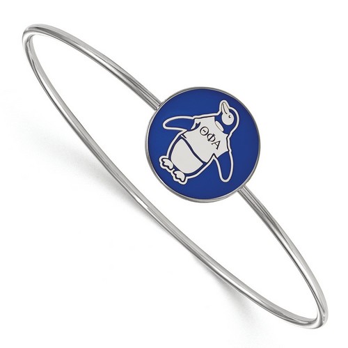 Theta Phi Alpha Sorority Enameled Sterling Silver Slip-On Bangle 7.33 gr