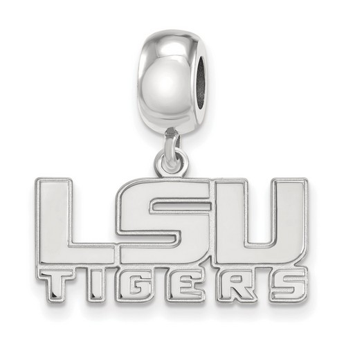 Louisiana State University LSU Tigers Small Sterling Silver Dangle Bead 4.56 gr