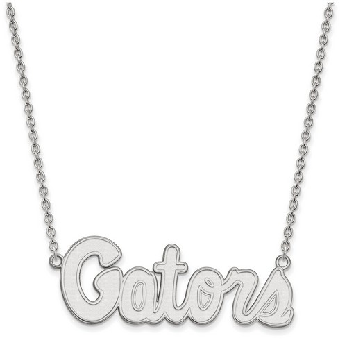 University of Florida Gators Large Pendant Necklace in Sterling Silver 4.60 gr
