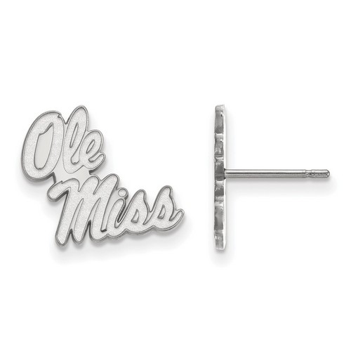 University of Mississippi Rebels Small Post Earrings in Sterling Silver 1.59 gr