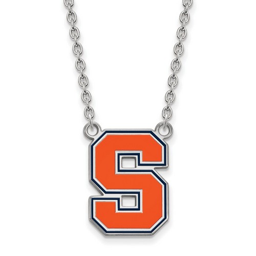 Syracuse University Orange Large Pendant Necklace in Sterling Silver 5.45 gr