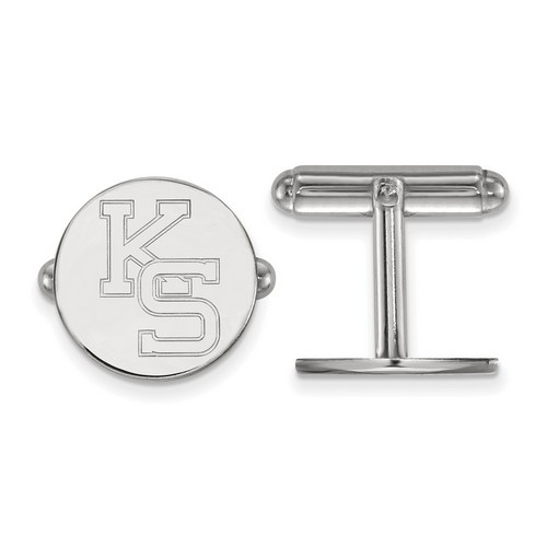 Kansas State University Wildcats Cuff Link in Sterling Silver 7.46 gr