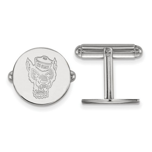North Carolina State University Wolfpack Cuff Link in Sterling Silver 7.19 gr