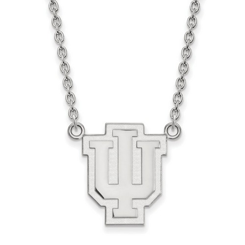 Indiana University Hoosiers Large Pendant Necklace in Sterling Silver 5.86 gr