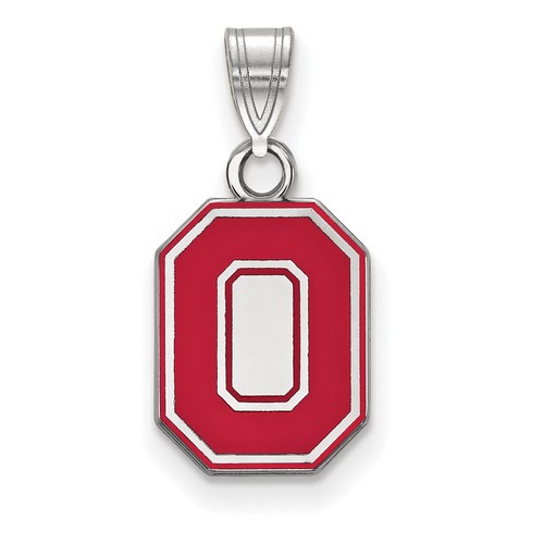 Ohio State University Buckeyes Small Pendant in Sterling Silver 1.41 gr
