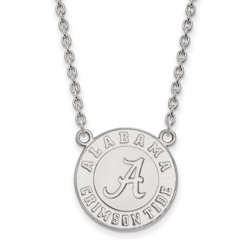 University of Alabama Crimson Tide Pendant Necklace in Sterling Silver 6.47 gr