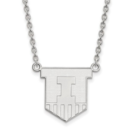 University of Illinois Fighting Illini Sterling Silver Pendant Necklace 6.02 gr