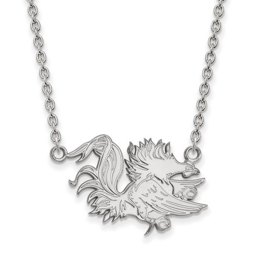 University of South Carolina Gamecocks Large Pendant Necklace in Sterling Silver