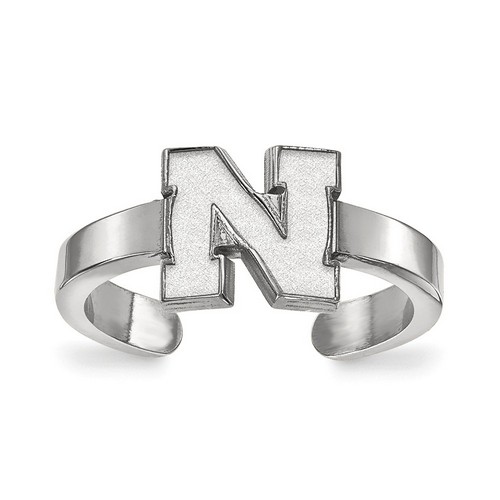 University of Nebraska Cornhuskers Toe Ring in Sterling Silver 1.11 gr