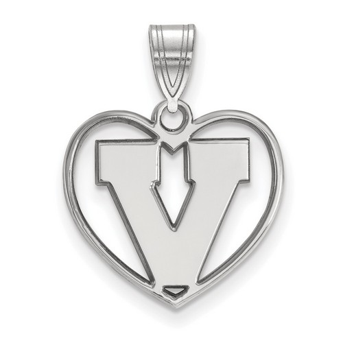 University of Virginia Cavaliers Sterling Silver Heart Pendant 1.68 gr