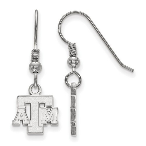 Texas A&M University Aggies XS Dangle Earrings in Sterling Silver 1.39 gr