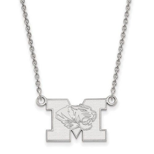 University of Missouri Tigers Small Pendant Necklace in Sterling Silver 3.68 gr