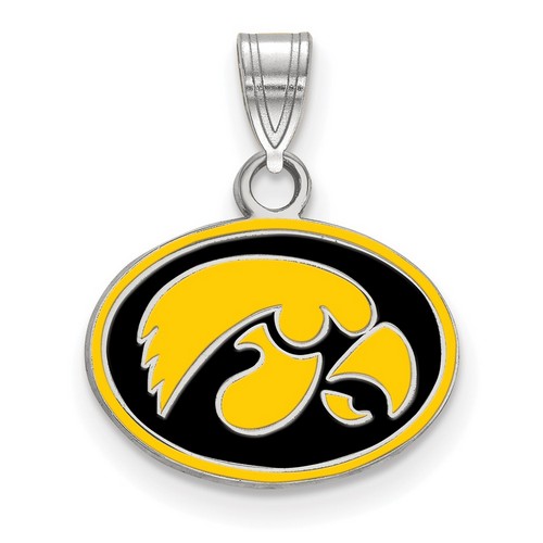 University of Iowa Hawkeyes Small Pendant in Sterling Silver 1.56 gr