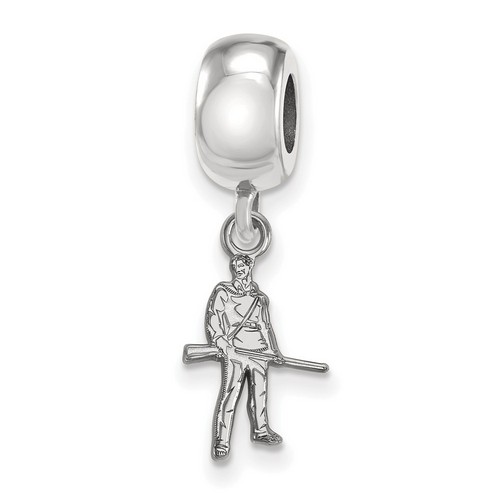 West Virginia University Mountaineers XS Dangle Bead Charm in Sterling Silver
