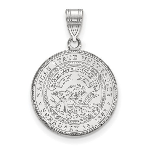 Kansas State University Wildcats Large Crest in Sterling Silver 3.44 gr