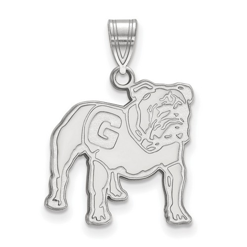 University of Georgia Bulldogs Large Pendant in Sterling Silver 2.61 gr
