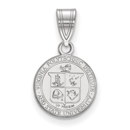 Virginia Tech Hokies Medium Crest Pendant in Sterling Silver 1.63 gr