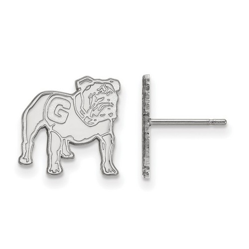 University of Georgia Bulldogs Small Post Earrings in Sterling Silver 1.67 gr