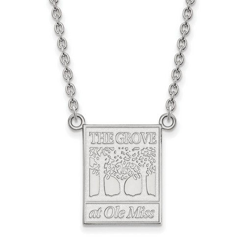 University of Mississippi Rebels Large Sterling Silver Pendant Necklace 6.31 gr