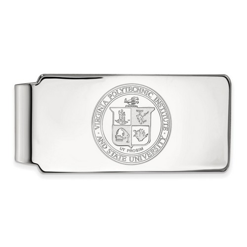Virginia Tech Hokies Money Clip Crest in Sterling Silver 17.10 gr