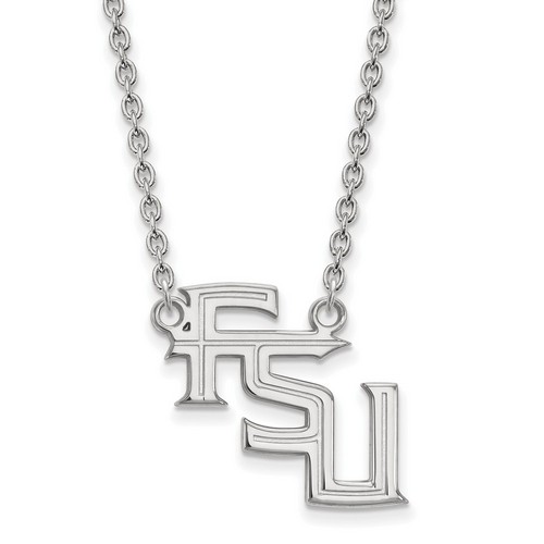 Florida State University Seminoles Large Sterling Silver Pendant Necklace 5.11gr