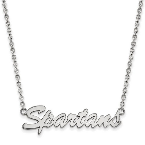 Michigan State University Spartans Sterling Silver Pendant Necklace 5.42 gr