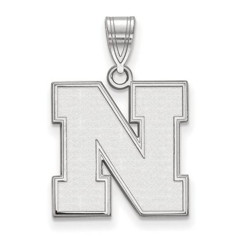 University of Nebraska Cornhuskers Medium Pendant in Sterling Silver 2.40 gr