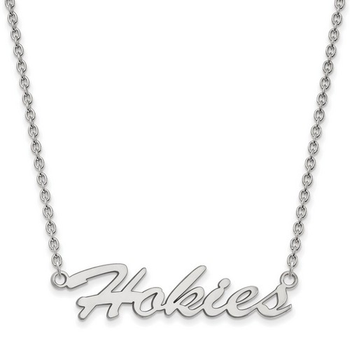Virginia Tech Hokies Medium Pendant Necklace in Sterling Silver 5.27 gr