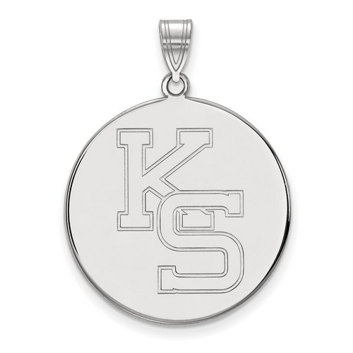 Kansas State University Wildcats XL Disc Pendant in Sterling Silver 6.02 gr