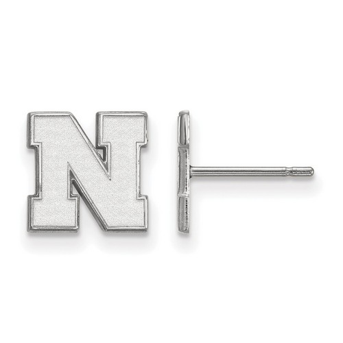 University of Nebraska Cornhuskers XS Earrings Post in Sterling Silver 1.14 gr