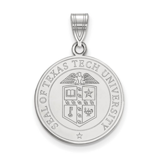 Texas Tech University Red Raiders Large Crest in Sterling Silver 3.44 gr