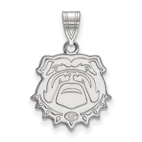 University of Georgia Bulldogs Medium Pendant in Sterling Silver 2.18 gr