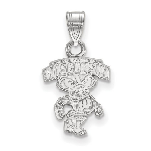 University of Wisconsin Badgers Small Pendant in Sterling Silver 0.93 gr