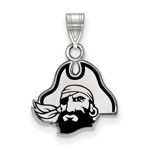 East Carolina University Pirates Small Pendant in Sterling Silver 1.36 gr