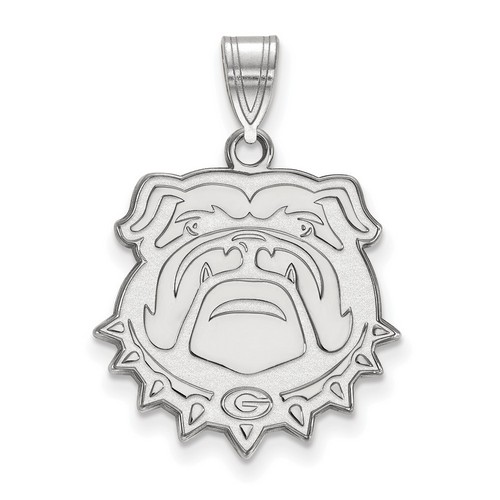 University of Georgia Bulldogs Large Pendant in Sterling Silver 3.02 gr