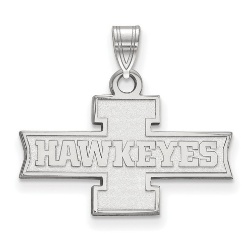 University of Iowa Hawkeyes Small Pendant in Sterling Silver 1.80 gr