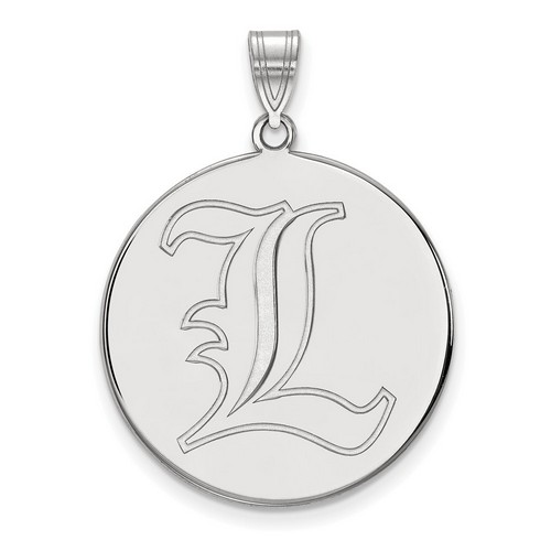 University of Louisville Cardinals XL Disc Pendant in Sterling Silver 5.96 gr