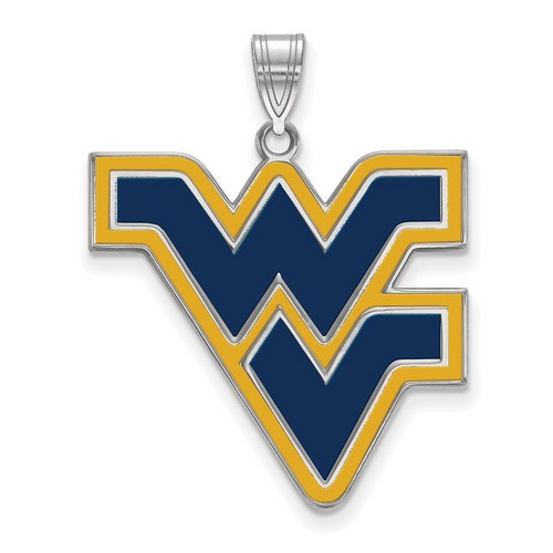 West Virginia University Mountaineers XL Pendant in Sterling Silver 8.12 gr