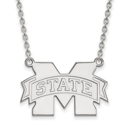 Mississippi State University Bulldogs Sterling Silver Pendant Necklace 8.09 gr